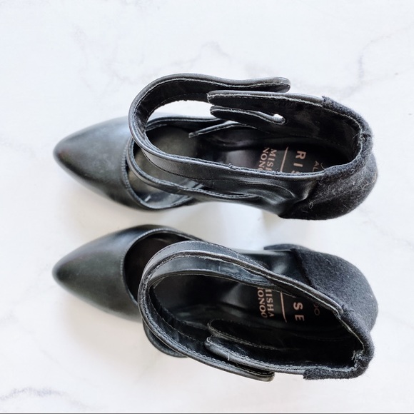 ALDO Rise Misha Nonoo block wool heel pointy toe black - Picture 2 of 4